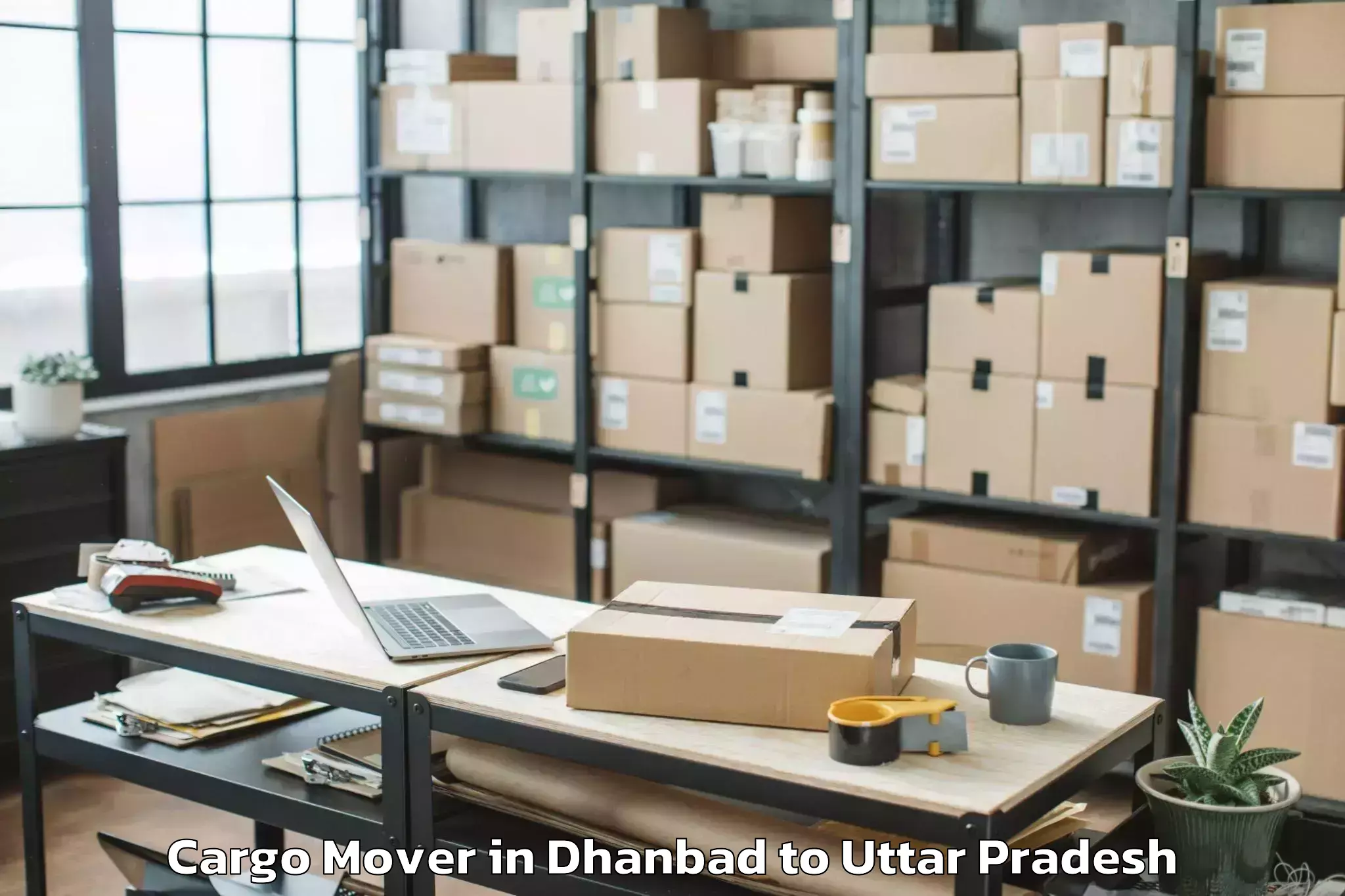 Easy Dhanbad to Maholi Cargo Mover Booking